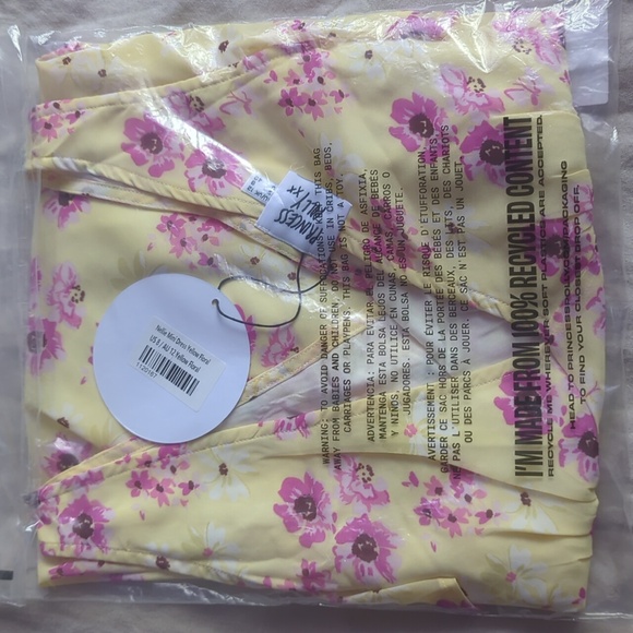 Princess Polly | Nellie Mini Dress Yellow Floral - 8 - Picture 6 of 6